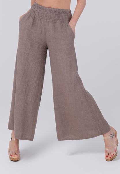 mit hohem Smokbund – bequem & stylisch aus Leinen