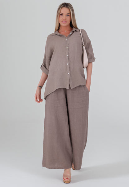 mit hohem Smokbund – bequem & stylisch aus Leinen