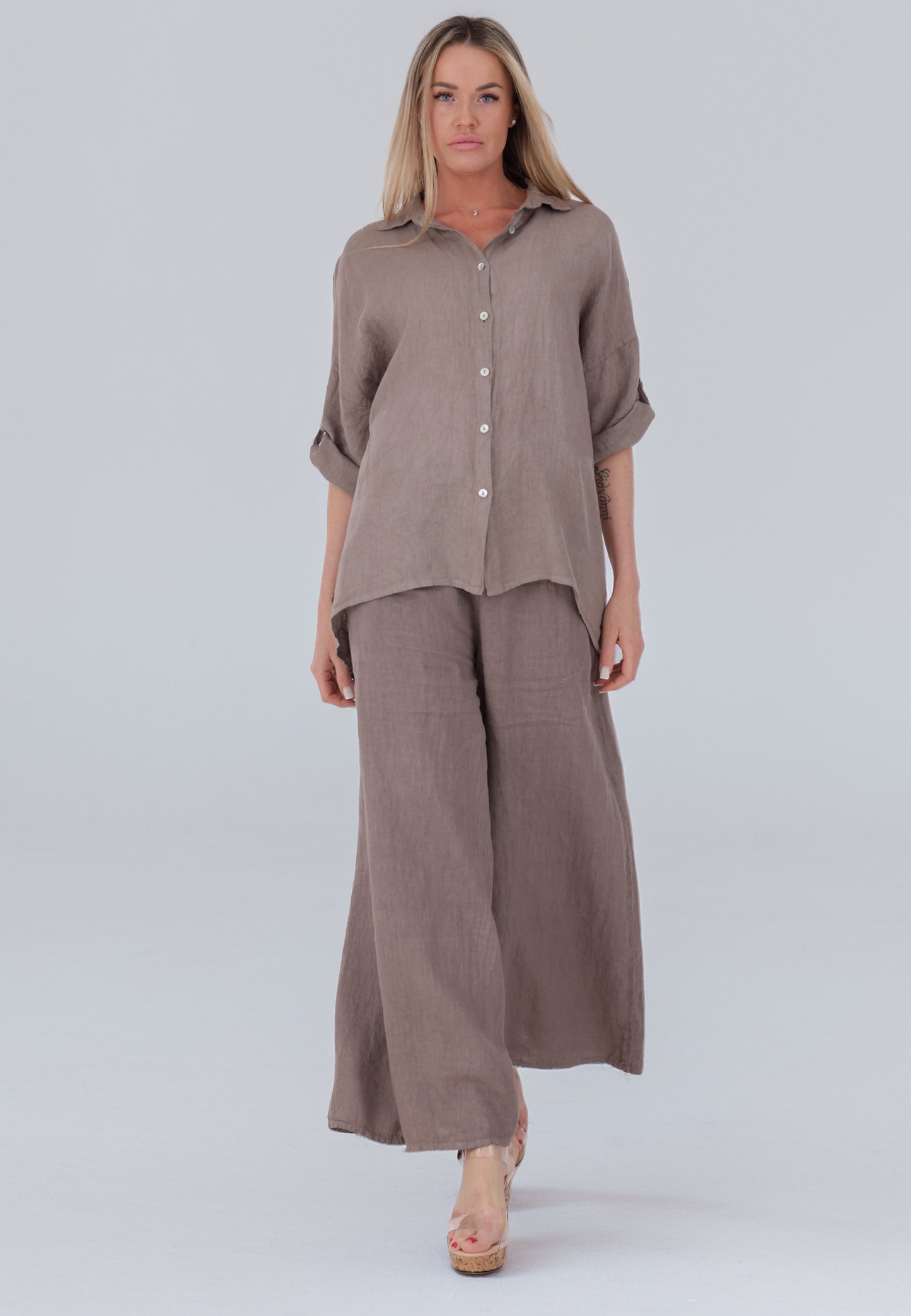 mit hohem Smokbund – bequem & stylisch aus Leinen