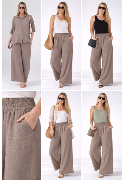 mit hohem Smokbund – bequem & stylisch aus Leinen