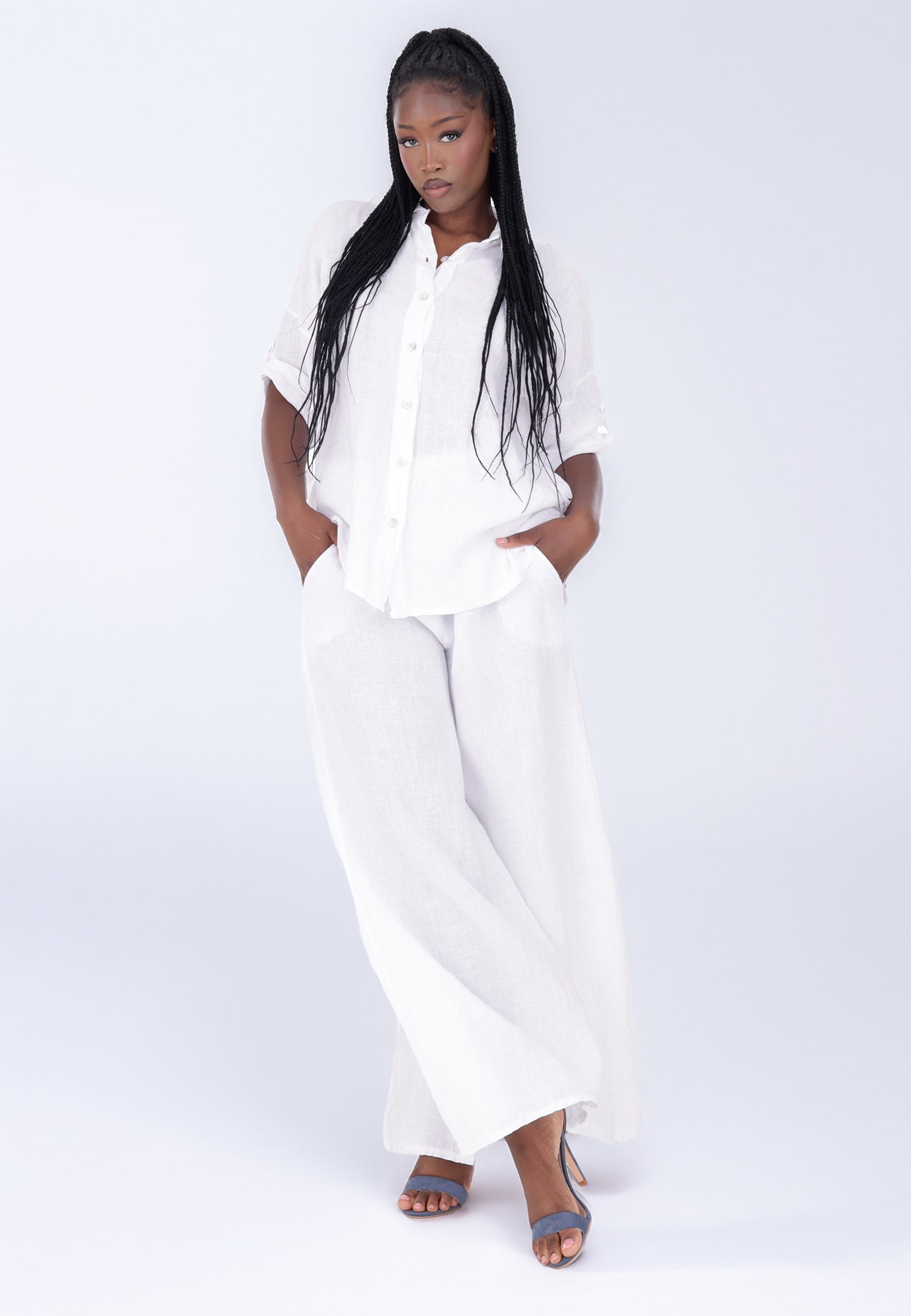 mit hohem Smokbund – bequem & stylisch aus Leinen