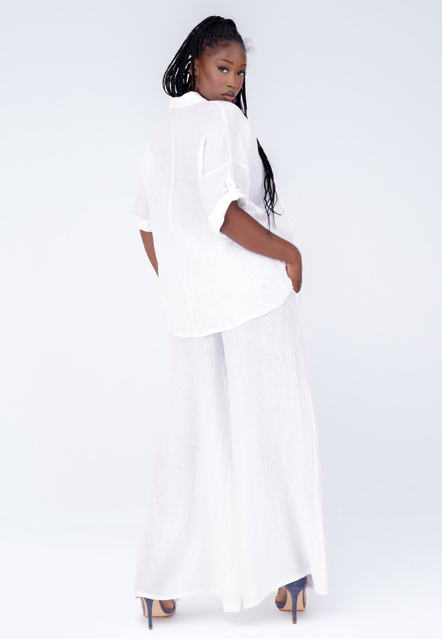 mit hohem Smokbund – bequem & stylisch aus Leinen