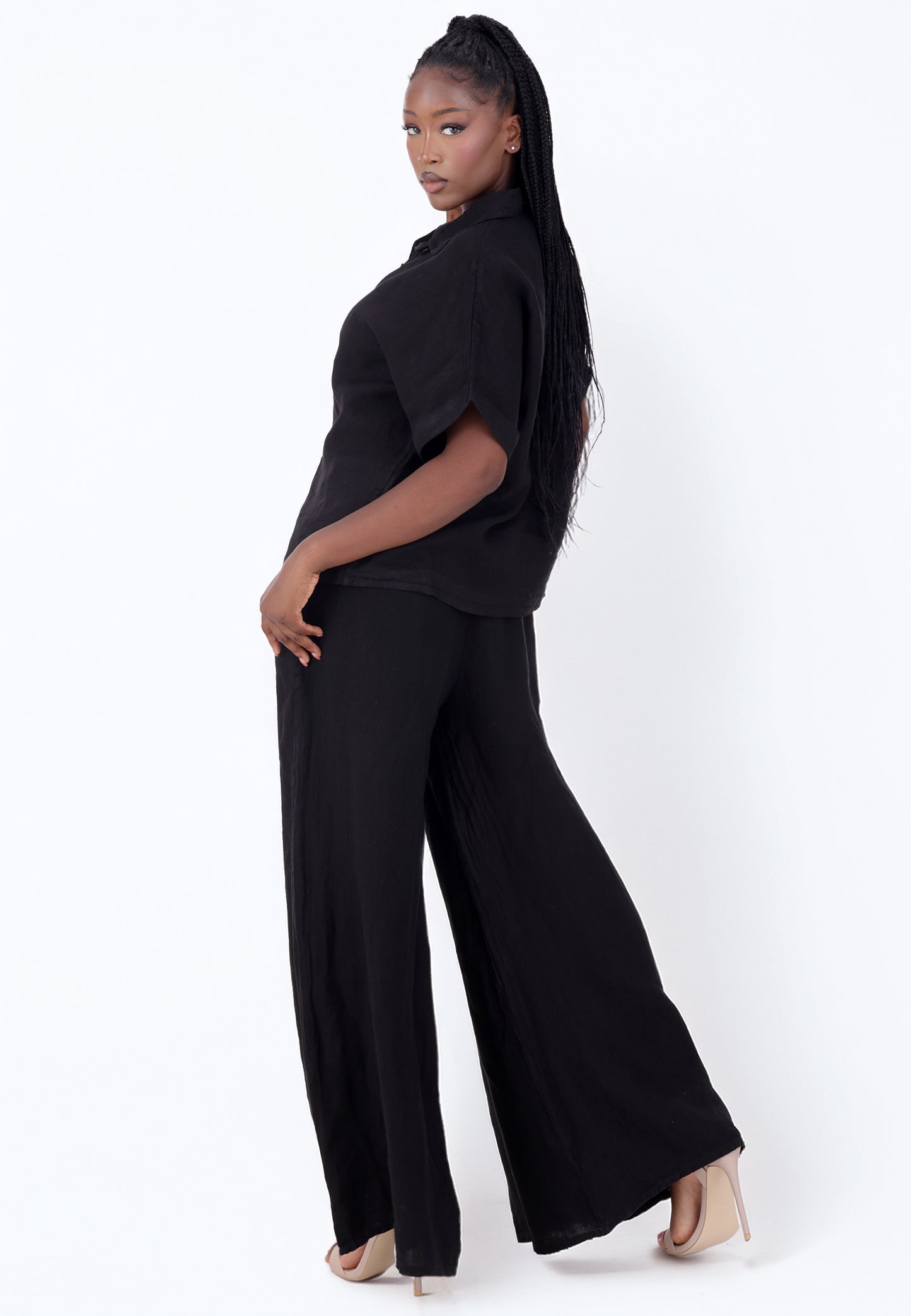 mit hohem Smokbund – bequem & stylisch aus Leinen