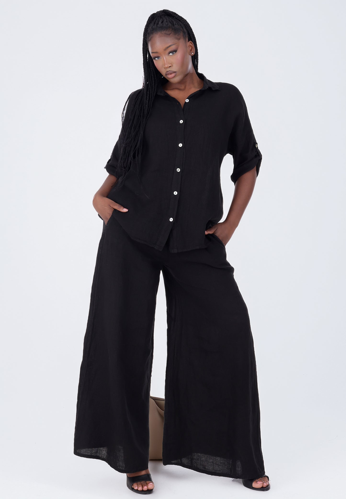 mit hohem Smokbund – bequem & stylisch aus Leinen