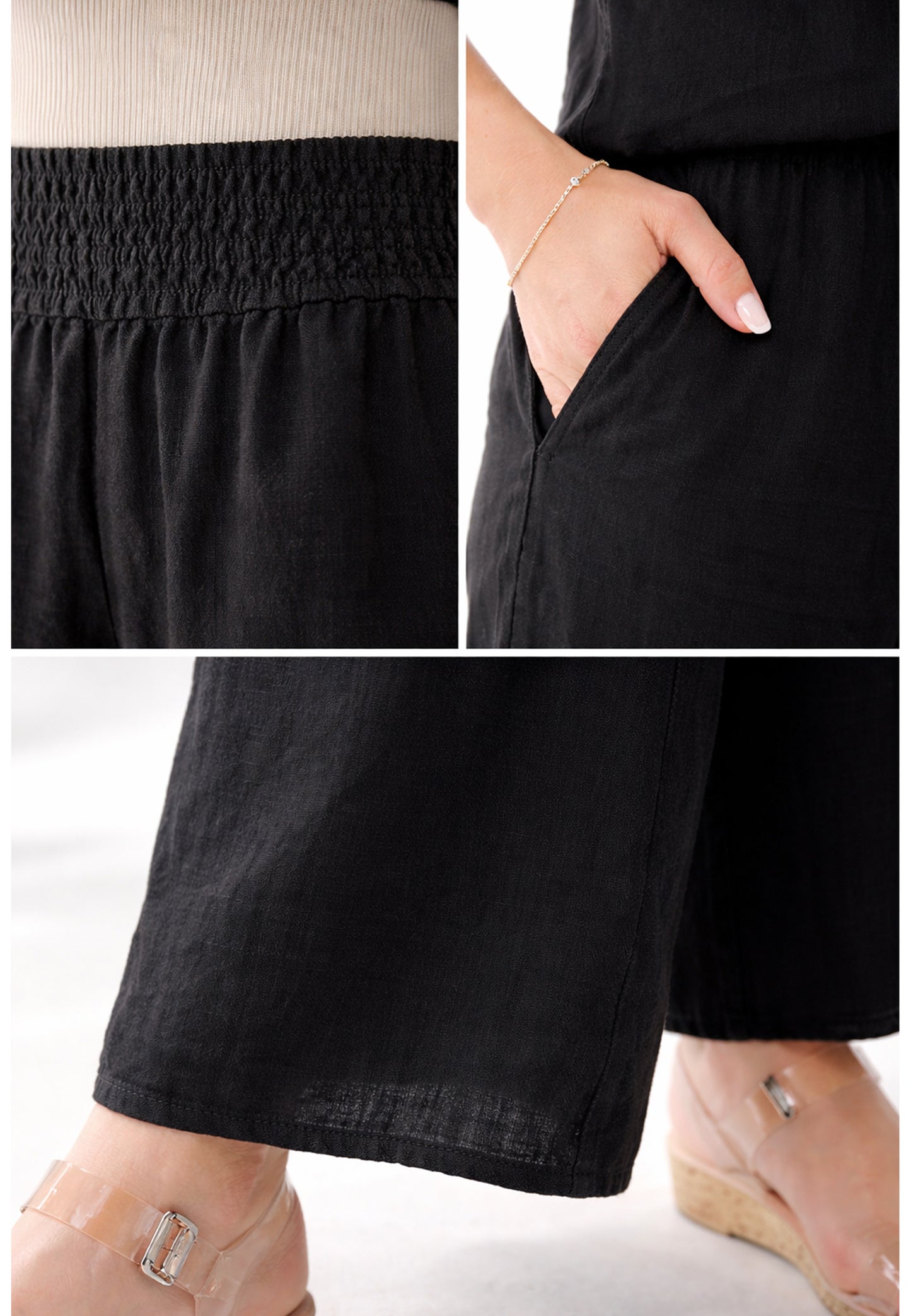 mit hohem Smokbund – bequem & stylisch aus Leinen