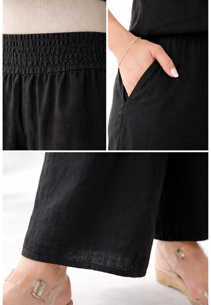 mit hohem Smokbund – bequem & stylisch aus Leinen