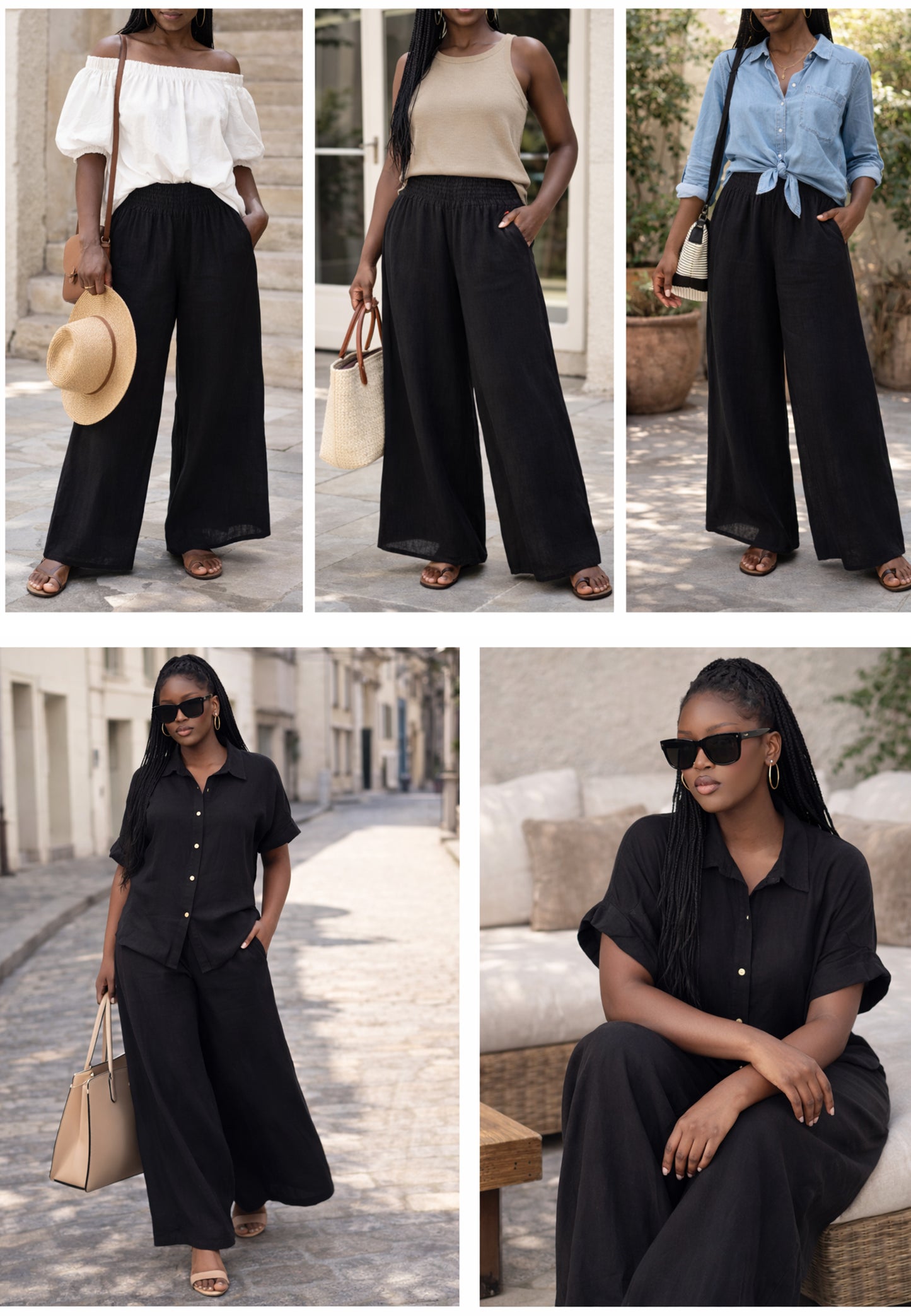 mit hohem Smokbund – bequem & stylisch aus Leinen