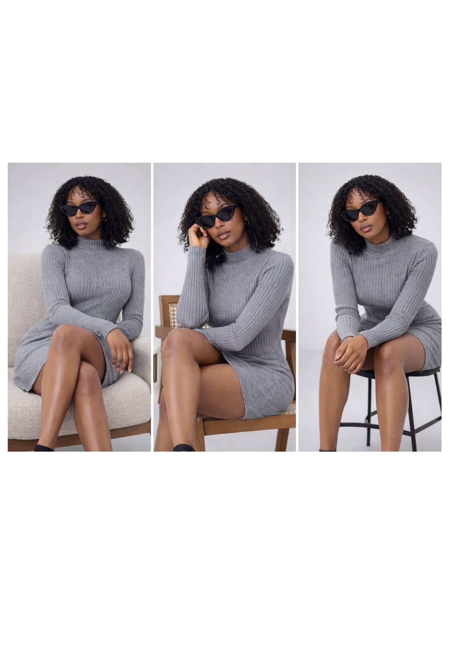 Elegantes Strickkleid – One Size (Gr. 34–42)