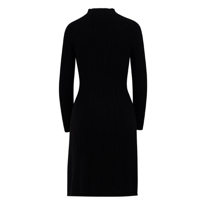 Elegantes Strickkleid – One Size (Gr. 34–42) Schwarz