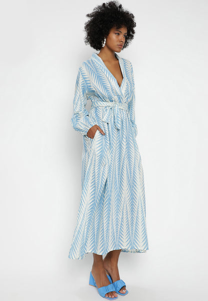 Elegantes Wickelkleid aus 100% Baumwolle