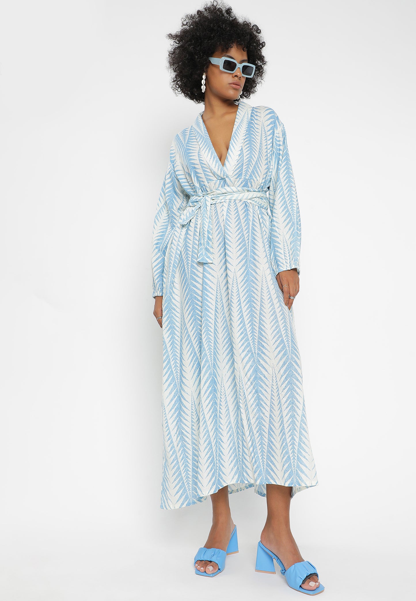 Elegantes Wickelkleid aus 100% Baumwolle