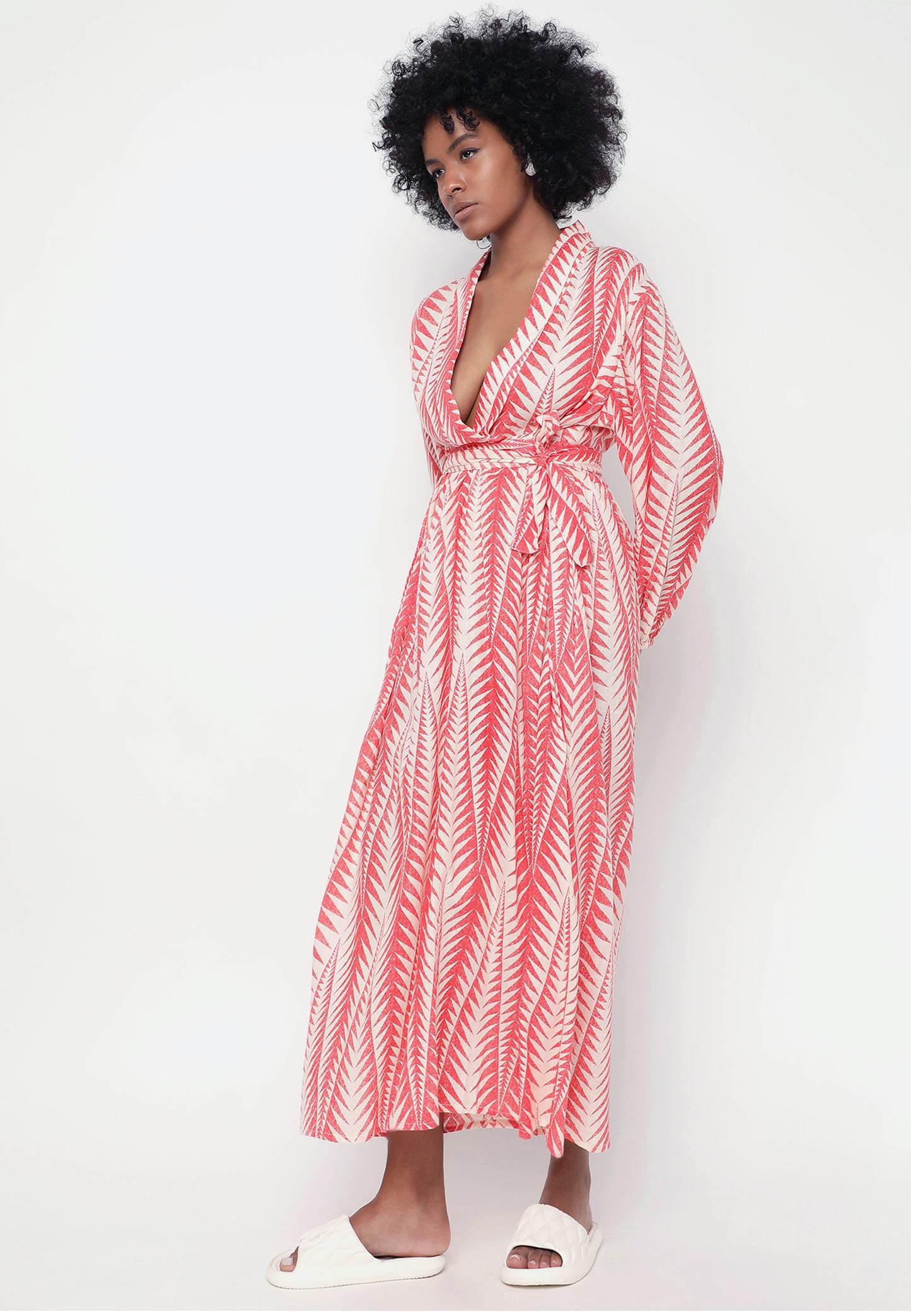 Elegantes Wickelkleid aus 100% Baumwolle