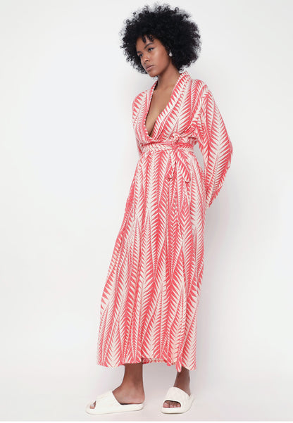 Elegantes Wickelkleid aus 100% Baumwolle