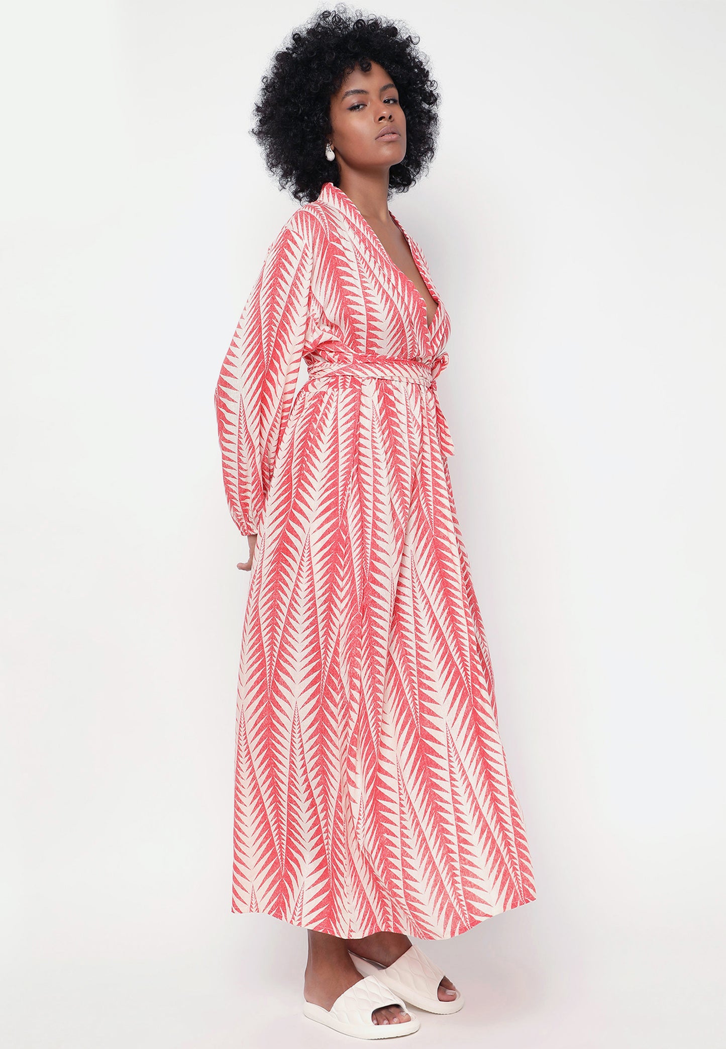 Elegantes Wickelkleid aus 100% Baumwolle