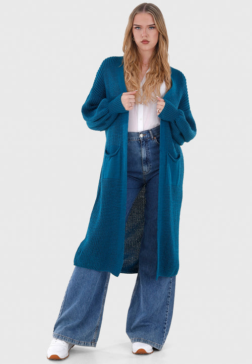 Basic Strickjacke Cardigan Verschlusslos mit Einschubtaschen