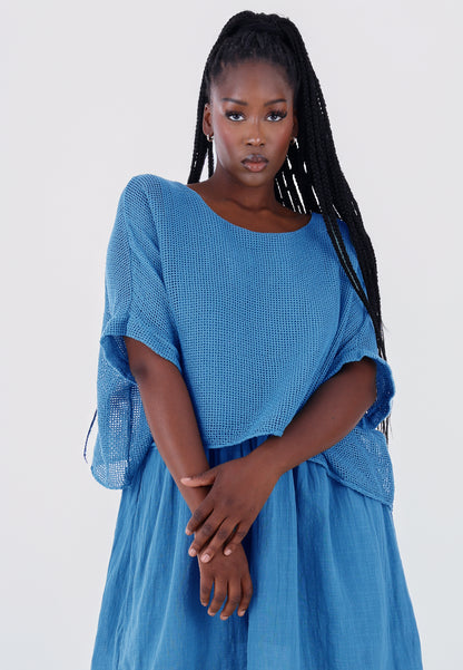 Baumwoll-Kleid im modernen Lagenlook – bequem & stilvoll