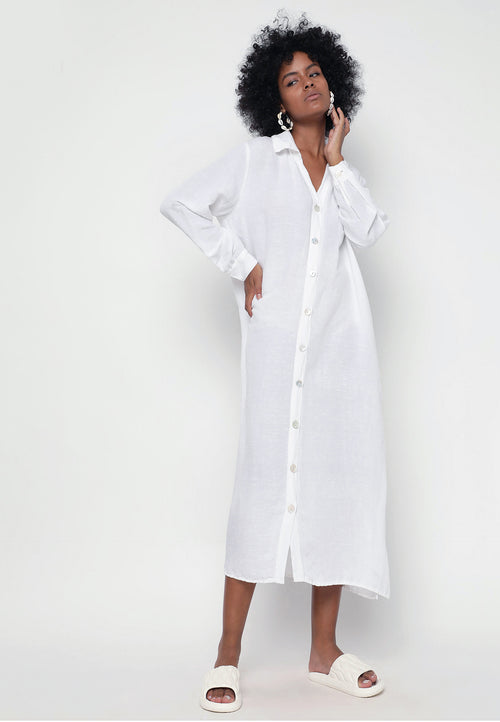 Blusenkleid aus 100% Leinen ...