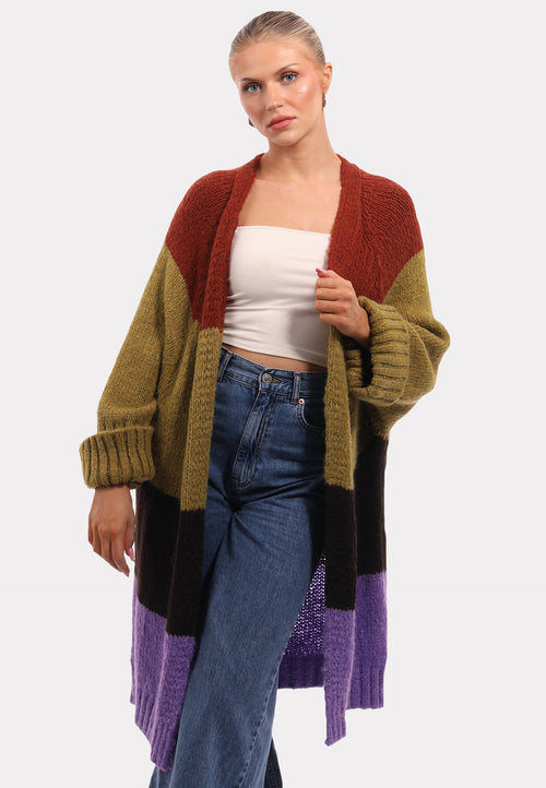 Patchwork Strickjacke