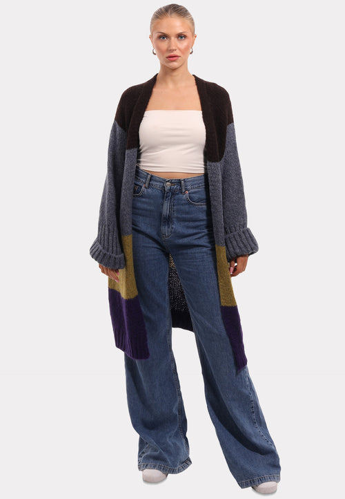 Patchwork Strickjacke