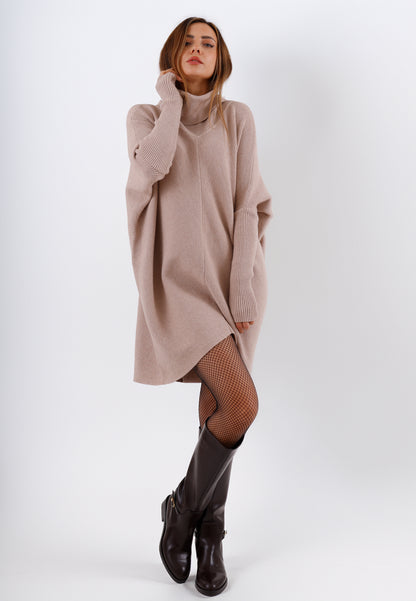 Longpullover „Made in Italy – Oversize-Strickpullover mit Rollkragen“