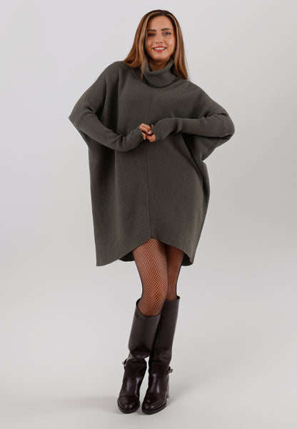 Longpullover „Made in Italy – Oversize-Strickpullover mit Rollkragen“