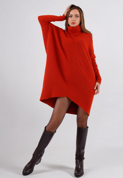 Longpullover „Made in Italy – Oversize-Strickpullover mit Rollkragen“