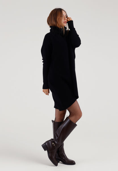 Longpullover „Made in Italy – Oversize-Strickpullover mit Rollkragen“