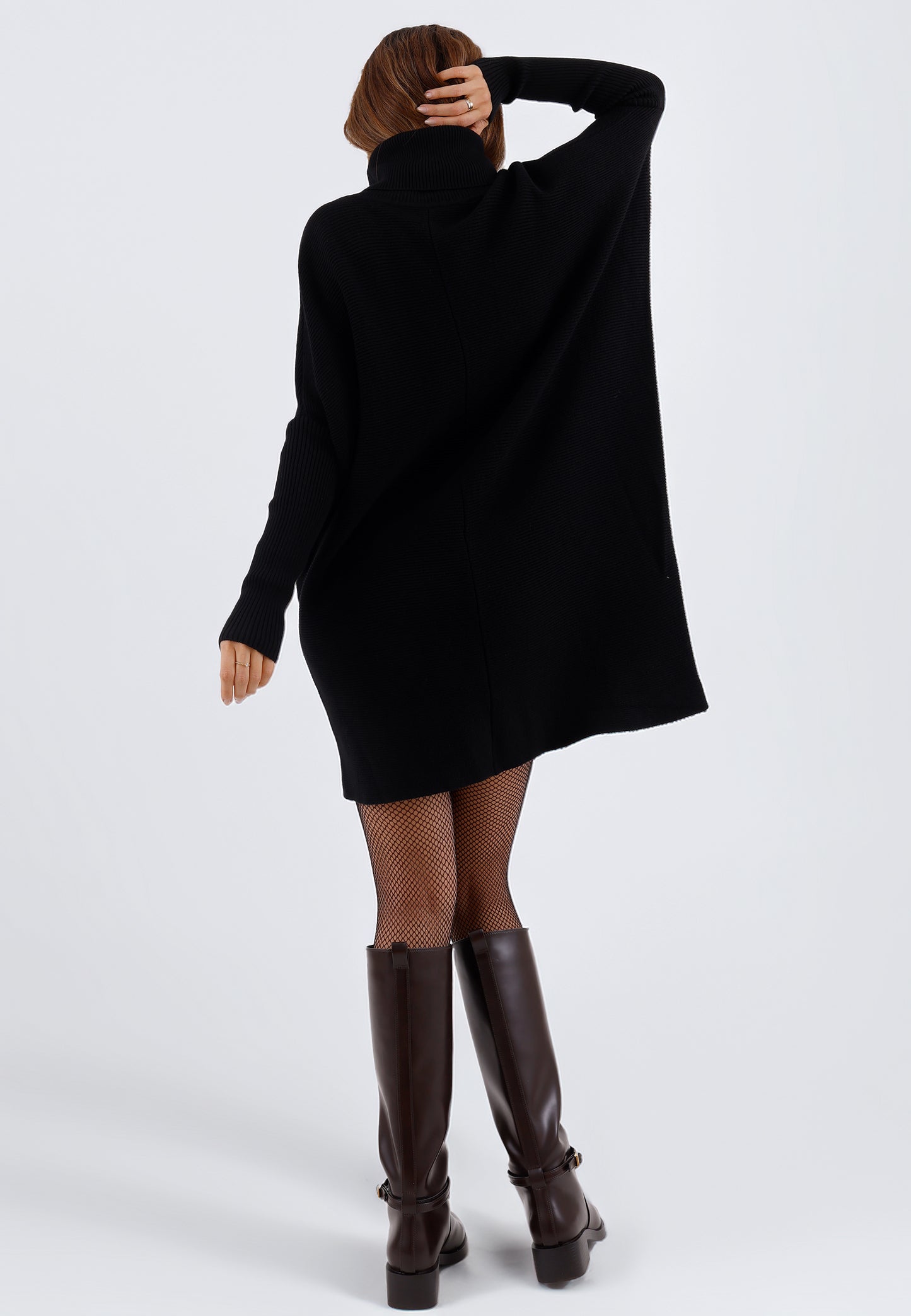 Longpullover „Made in Italy – Oversize-Strickpullover mit Rollkragen“