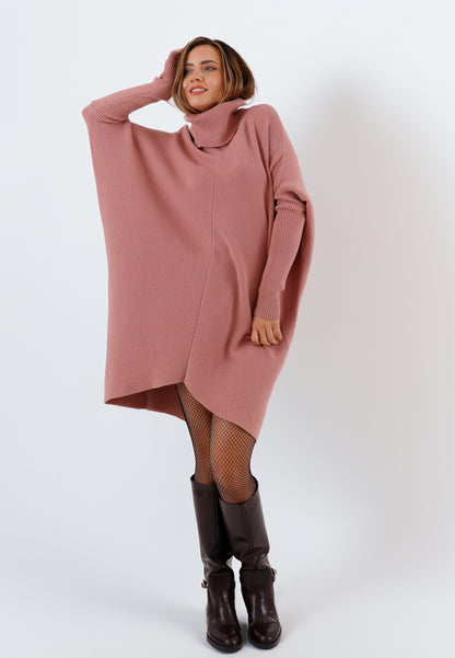 Longpullover „Made in Italy – Oversize-Strickpullover mit Rollkragen“