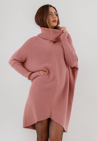 Longpullover „Made in Italy – Oversize-Strickpullover mit Rollkragen“