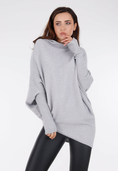 "Casual Chic: Asymmetrischer Pullover in Longform"