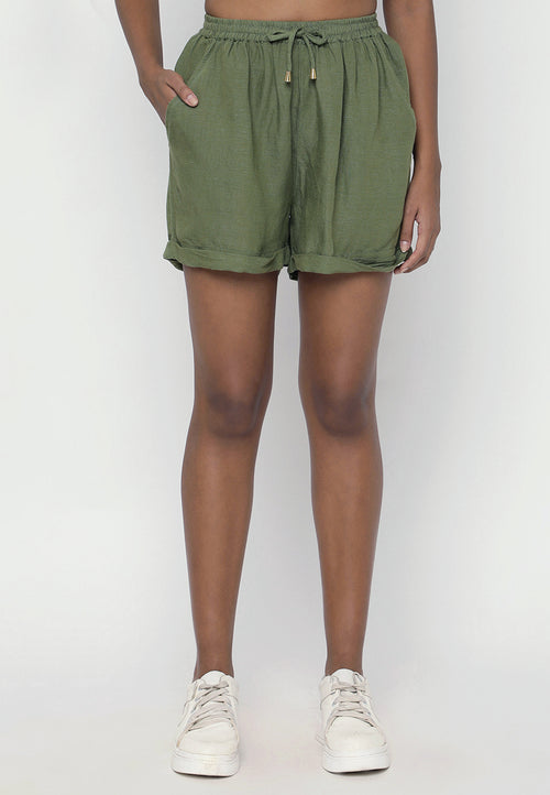 YC-2908 Leinen-Shorts