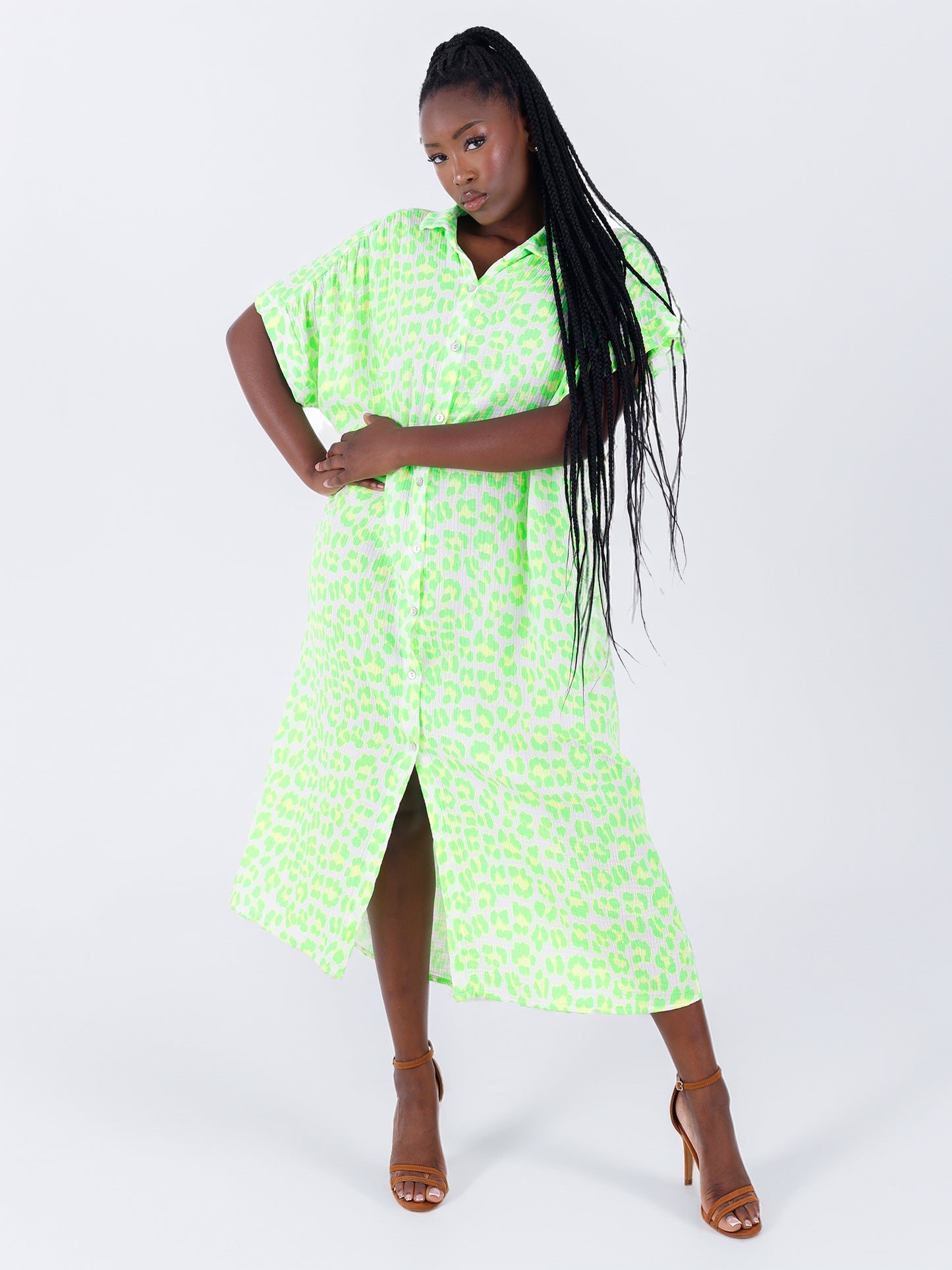 Oversized Musselin Kleid im Hemdblusenstil – bequem & stylisch