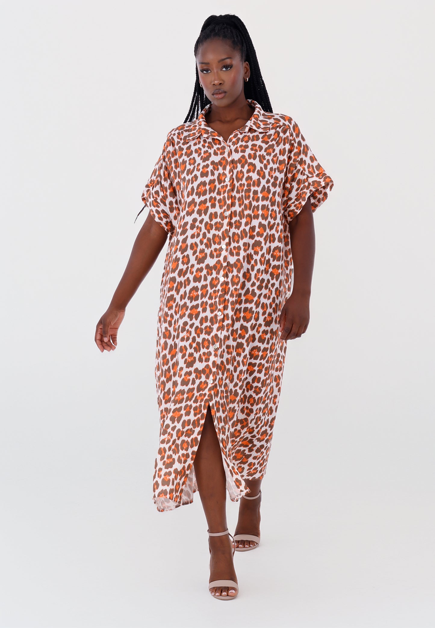 Oversized Musselin Kleid im Hemdblusenstil – bequem & stylisch