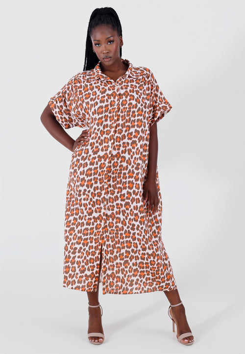 Oversized Musselin Kleid im Hemdblusenstil – bequem & stylisch