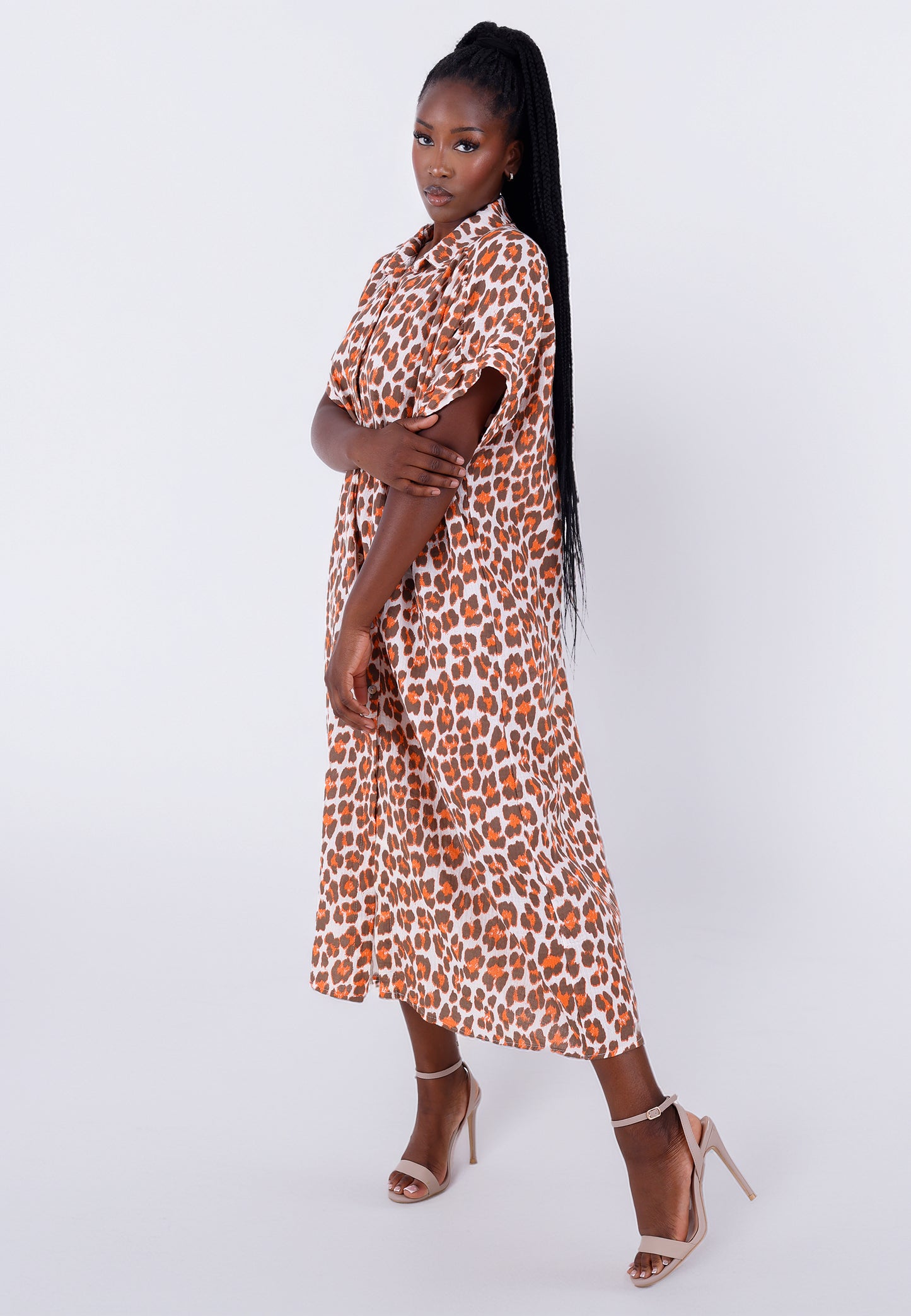 Oversized Musselin Kleid im Hemdblusenstil – bequem & stylisch