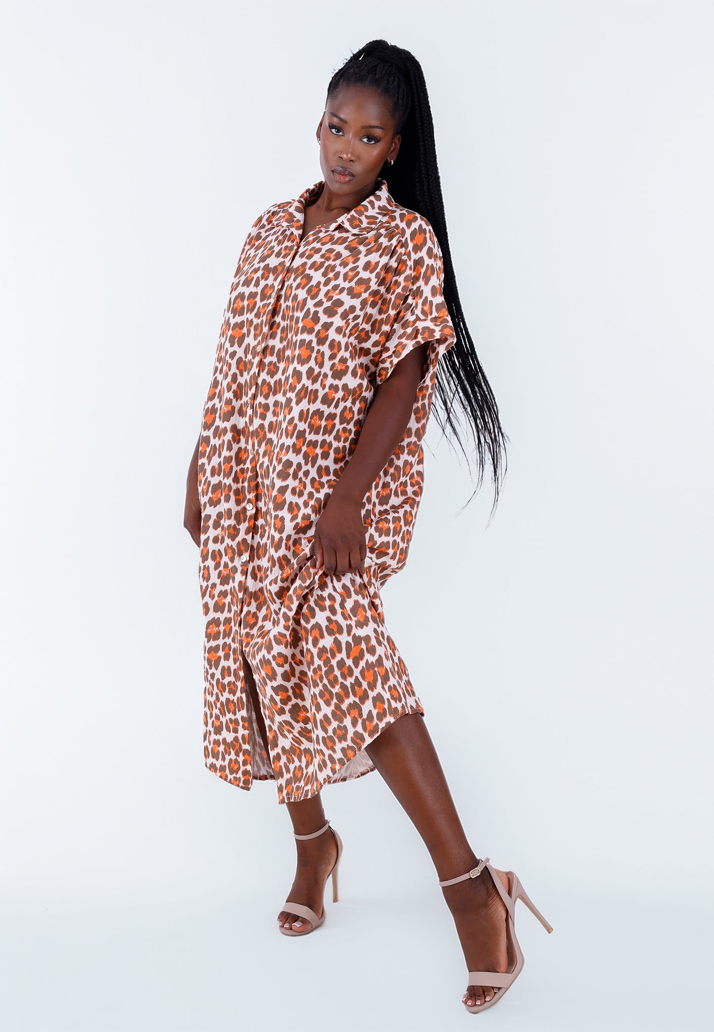 Oversized Musselin Kleid im Hemdblusenstil – bequem & stylisch