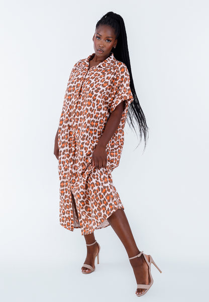 Oversized Musselin Kleid im Hemdblusenstil – bequem & stylisch