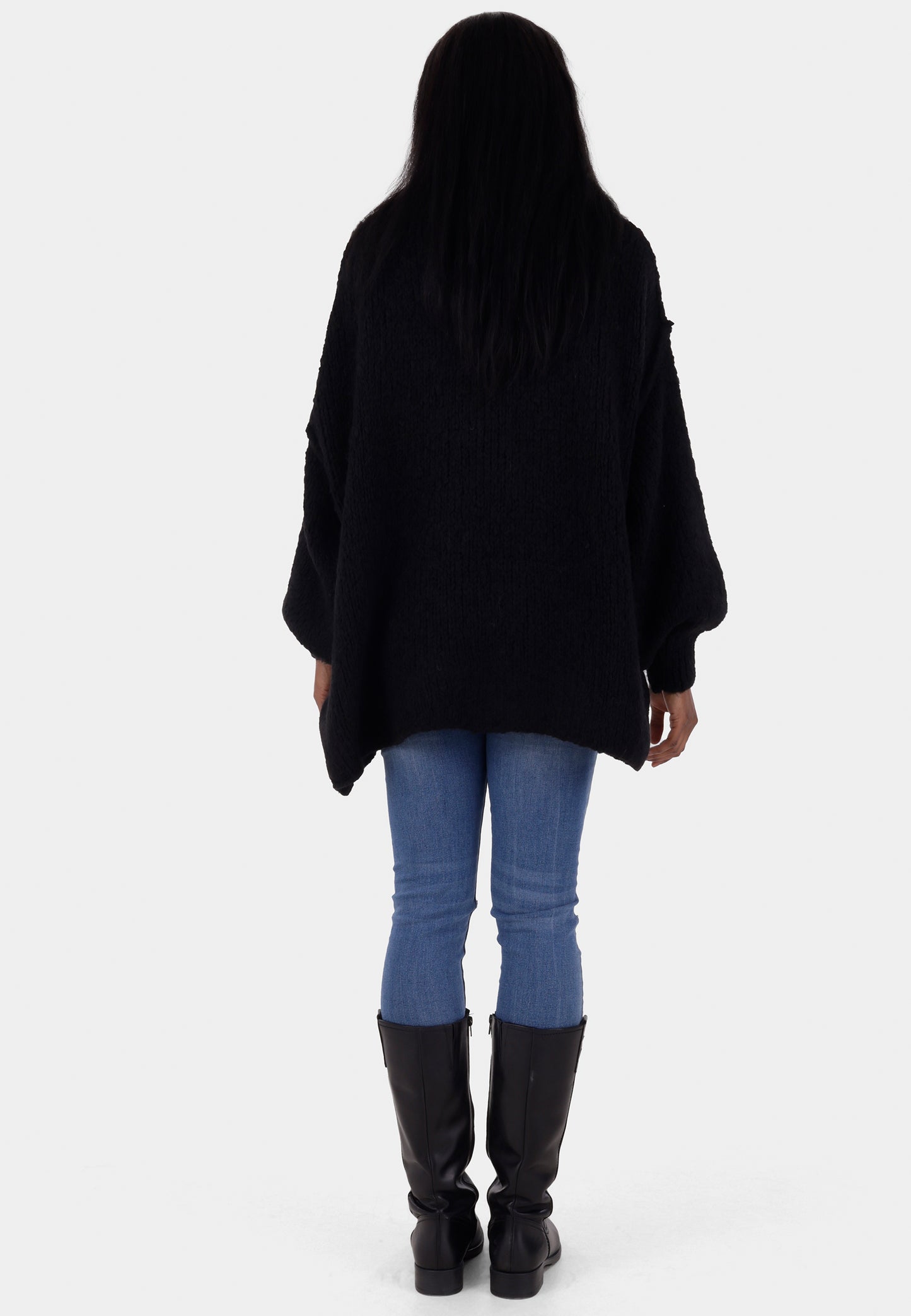 Oversized Strickpullover mit Stehkragen