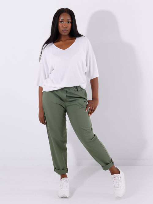 Jogger Pants Casual & Business mit elastischem Bund One Size 34-40