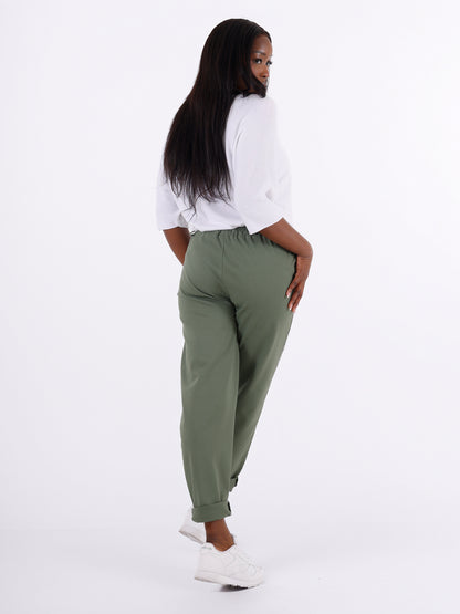 Jogger Pants Casual & Business mit elastischem Bund One Size 34-40