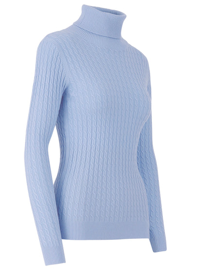 Rollkragenpullover One Size, Zopfmuster, verschiedene Farben