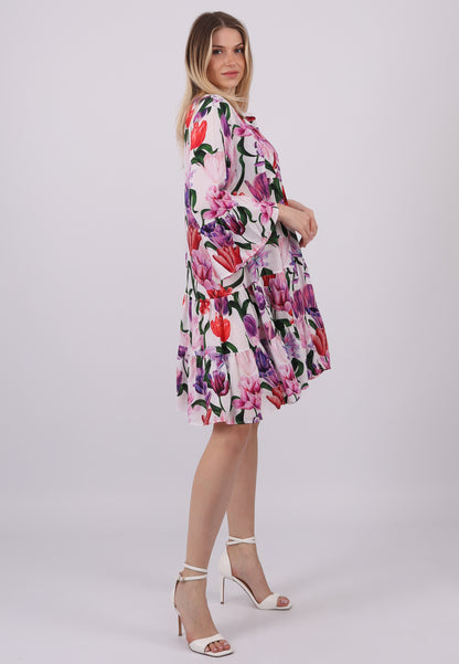 "Floraler Ibiza-Chic" – Tunika mit exotischem Blütenprint