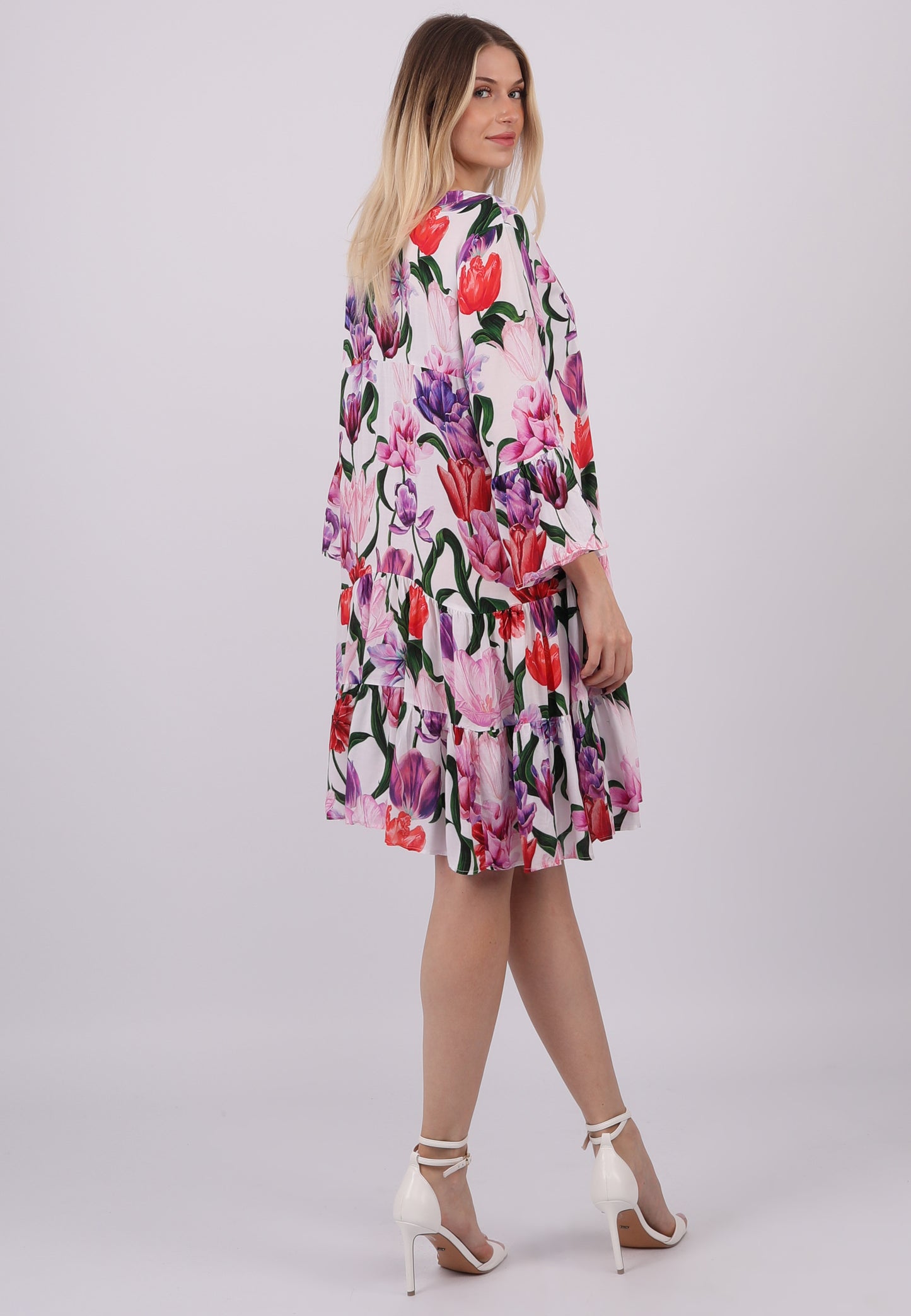 "Floraler Ibiza-Chic" – Tunika mit exotischem Blütenprint