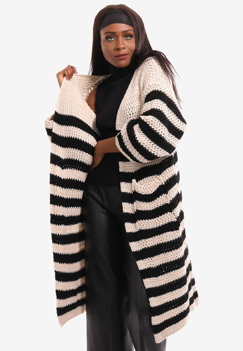 Cardigan "Striped Comfort" mit XXL-Einschubtaschen