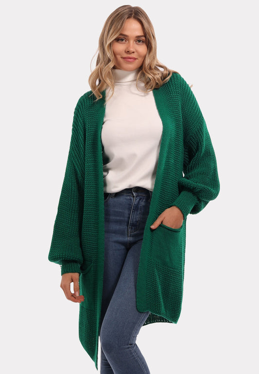"Herbstlicher Damen-Cardigan – Gemütlicher Strickjacke mit Taschen"