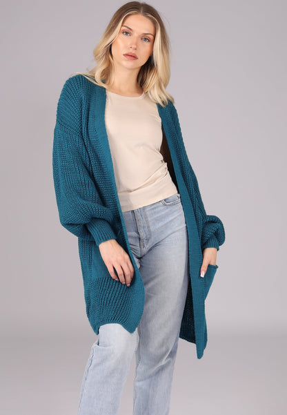 "Herbstlicher Damen-Cardigan – Gemütlicher Strickjacke mit Taschen"