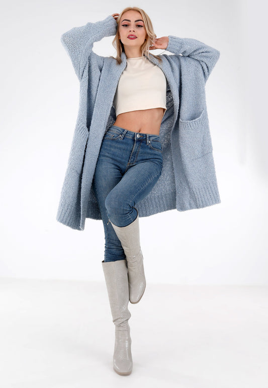 Oversized  Strickcardigan mit Einschubtaschen