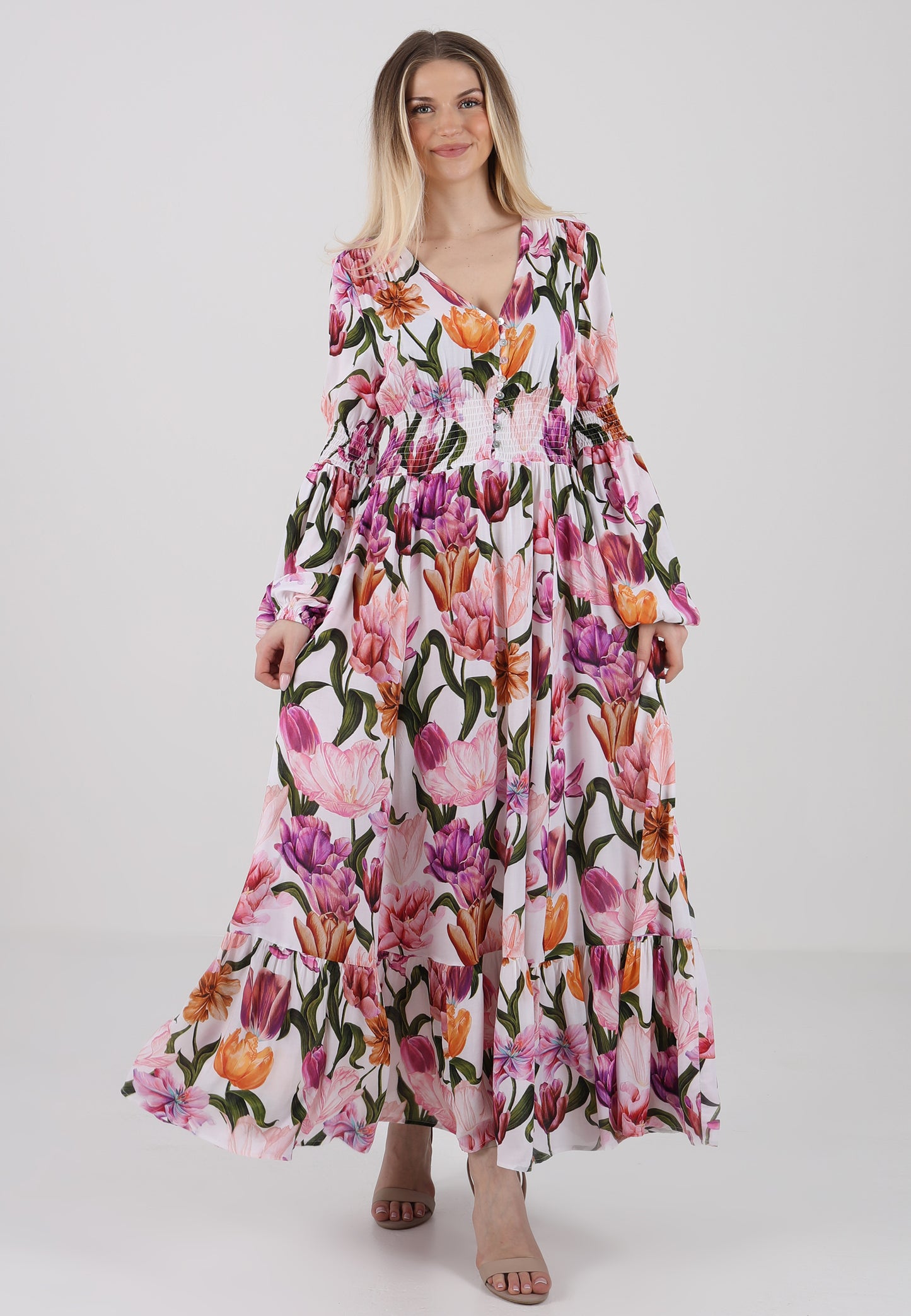 "Floral-Dream Maxikleid aus Viskose"