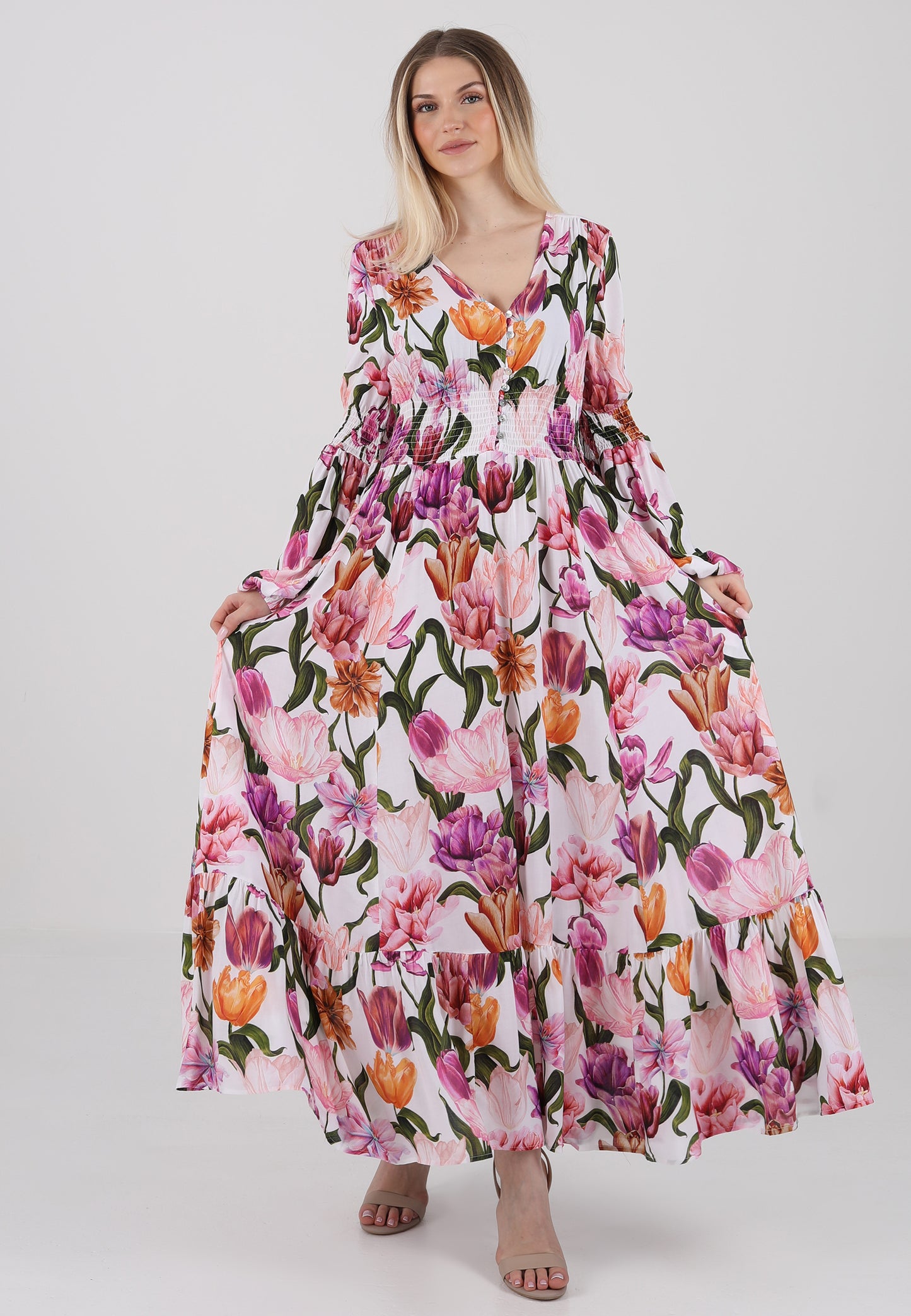 "Floral-Dream Maxikleid aus Viskose"